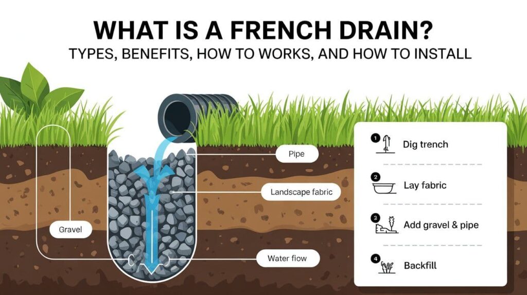 What Is a French Drain Types, Benefits, How It Works, and How to Install (3)