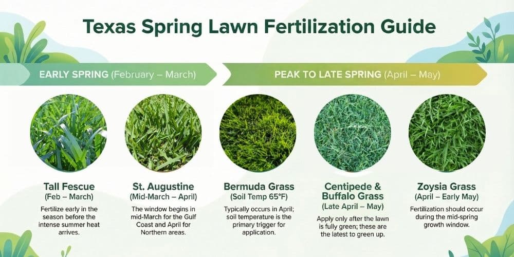 Spring Fertilization by Grass Type in Texas