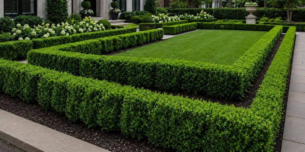 Boxwood hedging