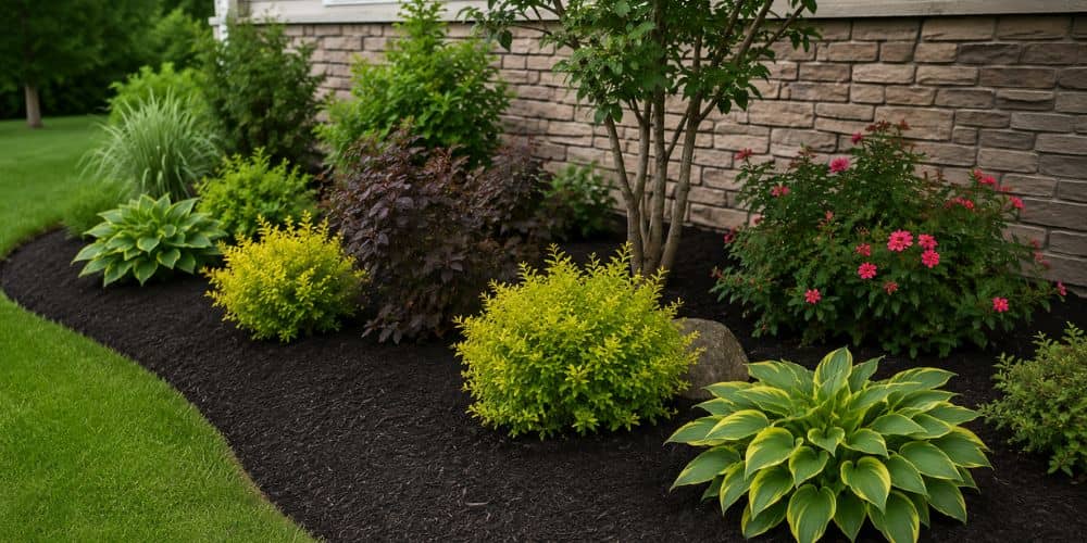 Mulched planting beds